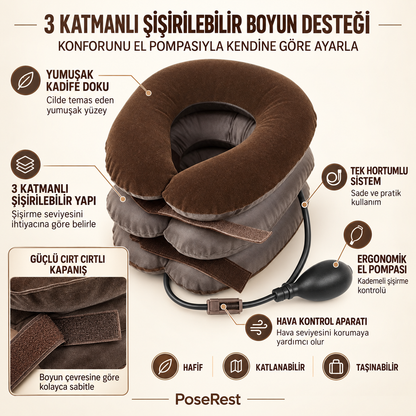 Kademeli Ayarlanabilir Boyun Gevşetme Yastığı